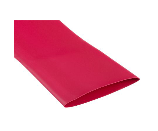 熱収縮チューブ ポリオレフィン 収縮前 50.8mm 収縮後 25.4mm スリーブ長さ 1.2m 赤 1袋（5個入）