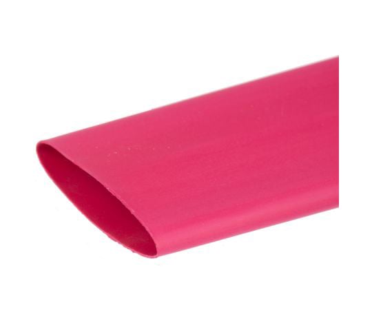 熱収縮チューブ ポリオレフィン 収縮前 25.4mm 収縮後 12.7mm スリーブ長さ 1.2m 赤 1袋（5個入）