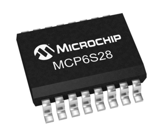 マイクロチップ プログラマブルゲインアンプ 3 V、5 V レール ツー レール出力 16-Pin 1袋（5個入）