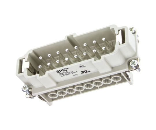 ヘビーデューティコネクタ　H-BE　シリーズ　オス　16極　16A　600　V