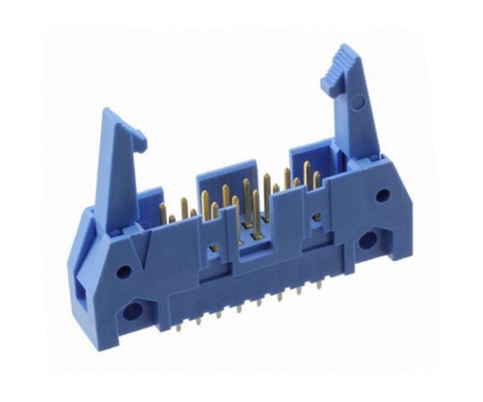 基板ヘッダ　16極　2列　ストレート　電線対基板　2.54mm　アンプラッチ