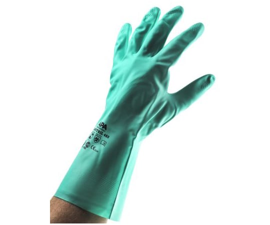 ニトリル手袋 耐薬品性 緑 1袋（12組入）