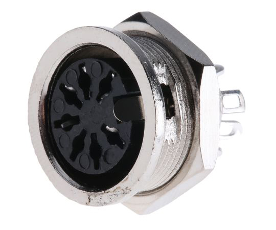 Dinソケット　Socket　7極　パネルマウント