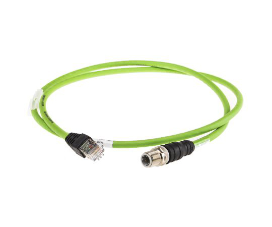 ケーブル　・　コネクタ　M12　4極、RJ45