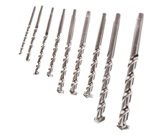 ドリルビットセット　タングステン超硬チップ　4　→　12　mm　9個