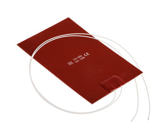 シリコンヒーターマット　15　W　100　x　150mm　12　V　dc