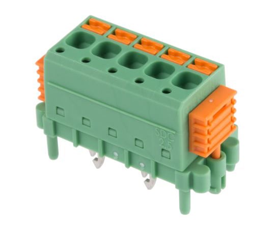 基板用端子台　SDCシリーズ　5mmピッチ　1列　5極　緑