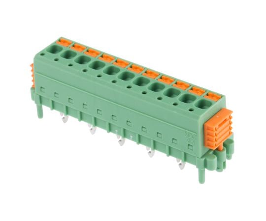 基板用端子台　SDCシリーズ　5mmピッチ　1列　11極　緑