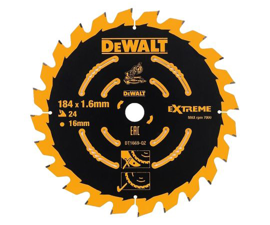 Dewalt 丸のこぎり替刃 刃直径184mm カーバイド DT1669-QZ
