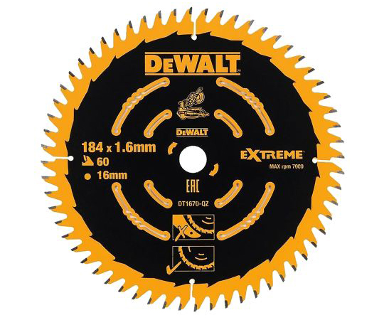 Dewalt 丸のこぎり替刃 刃直径184mm カーバイド DT1670-QZ