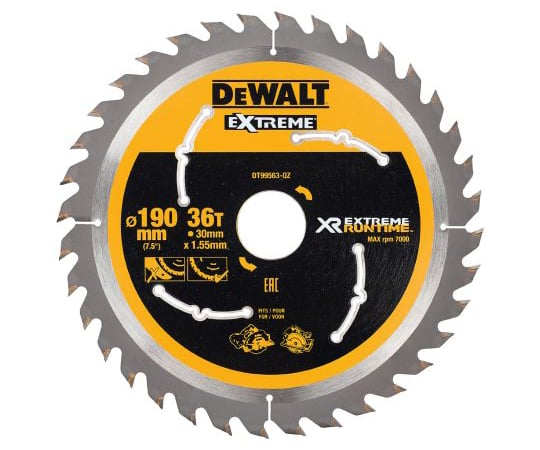 Dewalt　丸のこぎり替刃　刃直径190mm