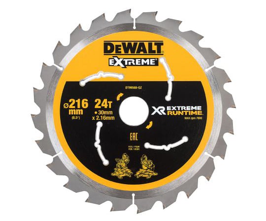 Dewalt　丸のこぎり替刃　刃直径216mm