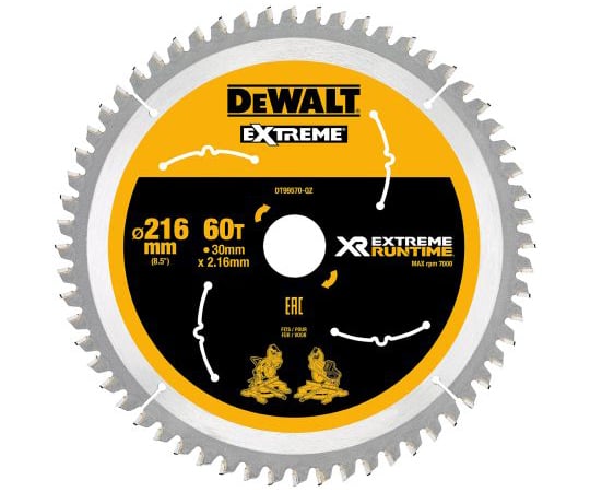 Dewalt　丸のこぎり替刃　刃直径216mm