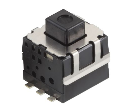 押しボタンスイッチ 200 mA モーメンタリ PCB 双極双投（DPDT）1袋（5個入）