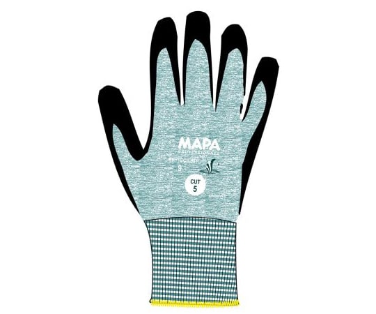 作業用手袋　耐切創性　緑