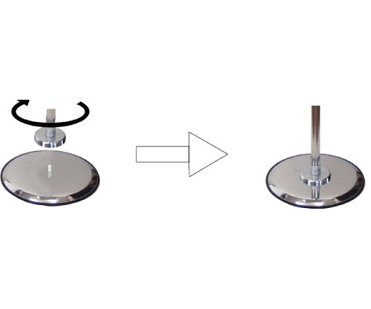 63 7245 62 フリーアングルアクリルスタンド90 ホワイト Faacs90 w Axel アズワン
