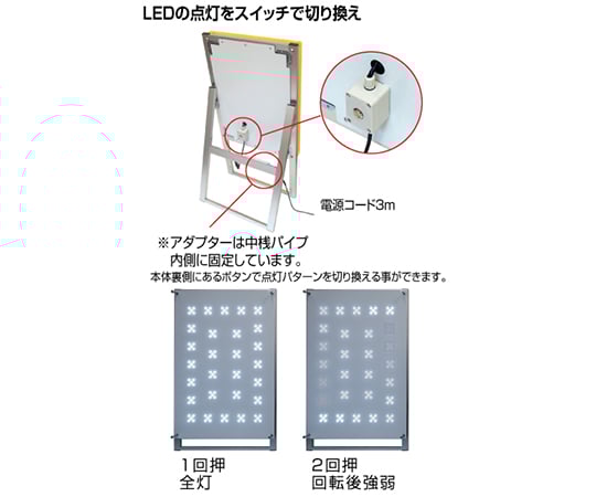 取扱を終了した商品ですロティライトスタンド看板 RLSK-B2KG 63-7249-65 アズワン B2片面 グリーン 超激安低価