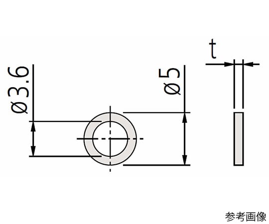 ワッシャー 1MM ミツトヨ 【AXEL】 アズワン