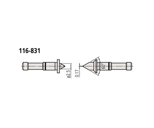 ［取扱停止］MCN用替駒測定子　M1　116-831