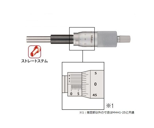 ミツトヨ マイクロメータヘッド （151-222） 【MHH1-25V】-