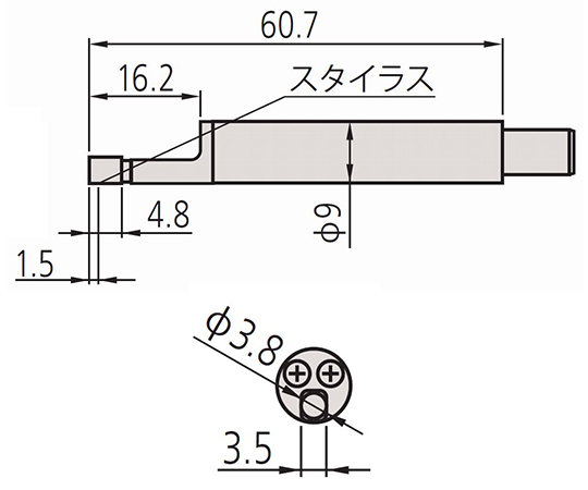 小穴用検出器　4MN　φ4.5　SJ-210用　SJ-313用　178-392