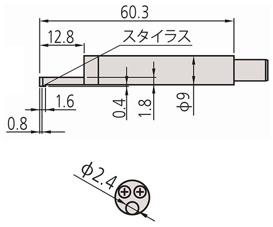 極小穴用検出器　4MN　φ2.8　SJ-210用　SJ-313用　178-393