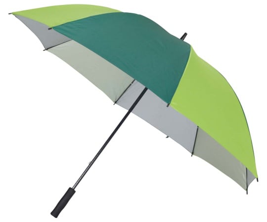 スポーツ観戦用UV仕様パラソル　ライムグリーン×ダークグリーン