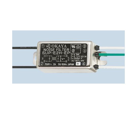 EMIフィルタ,電源ラインフィルタ,ノイズフィルタ　10　mA　3GΩ　UL　1283