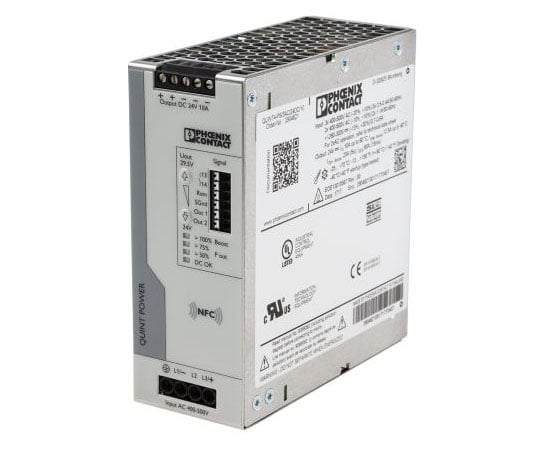 スイッチング電源　（DINレール取付）　出力：10A　定格：240W　24V　dc