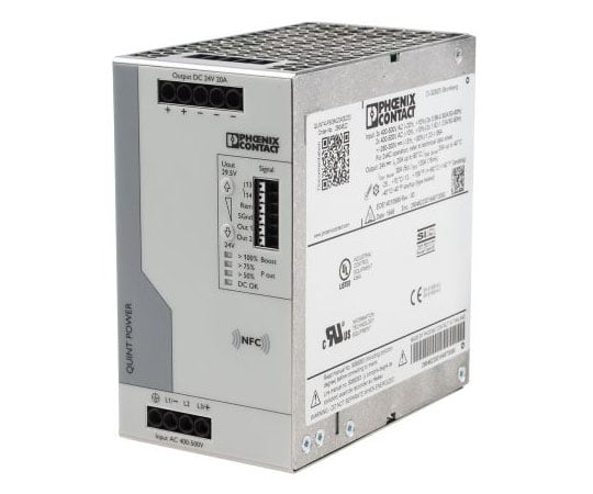 スイッチング電源　（DINレール取付）　出力：20A　定格：480W　24V　dc