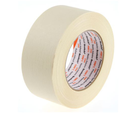マスキングテープ 紙,幅：50mm,長さ：50m ベージュ 1袋（2個入）