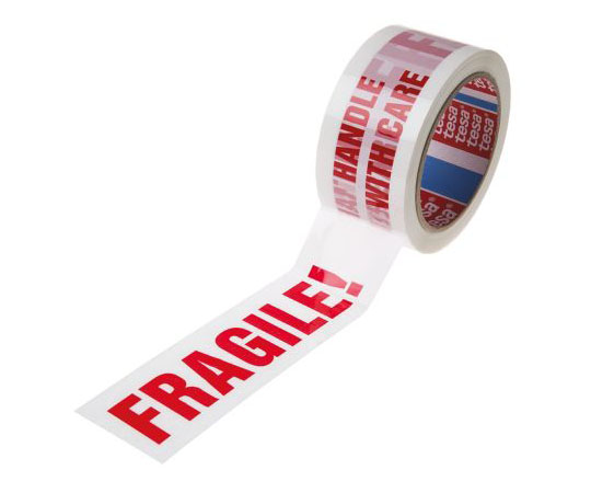 Pre printed tapeHANDLE WITH CARE,66m L 06120-00105-01