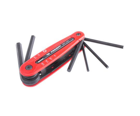 折りたたみ式六角レンチセット　6本組