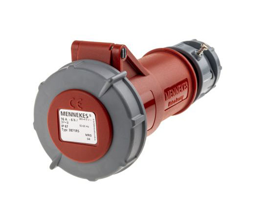 電源コネクタ　（産業用コネクタ　）　PowerTOPシリーズ　ケーブルマウント　ソケット　赤