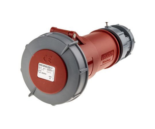 電源コネクタ　（産業用コネクタ　）　PowerTOPシリーズ　ケーブルマウント　ソケット　赤