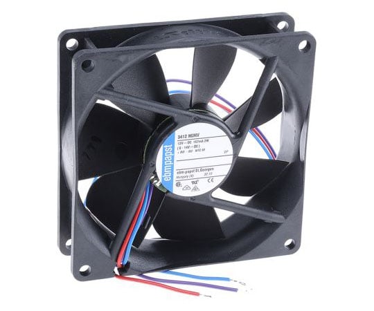 軸流ファン　電源電圧：12　V　dc　92　x　92　x　25.4mm　DC　（3400Vシリーズ）