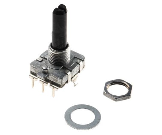 機械式ロータリエンコーダ パルス数：24 フラット シャフト 軸径：6 mm 1セット（60個入）