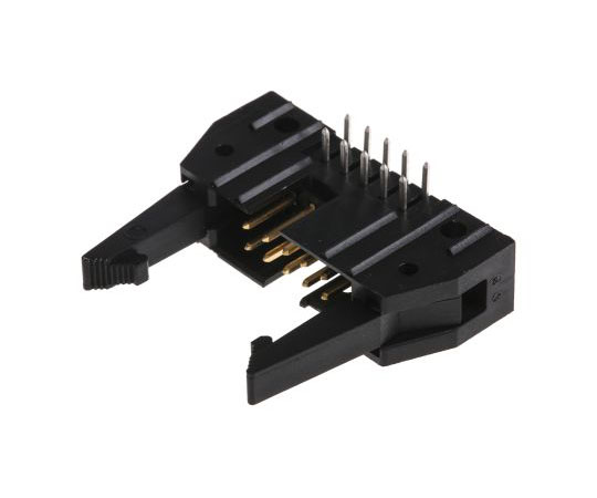 基板接続用ヘッダ アンプラッチ 10極 2.54mm 2列 ライトアングル 1セット（72個入）