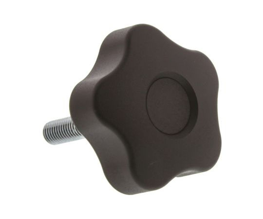 ノブ付ねじ マルチローブ M8 x 30 直径：50mm 黒 1袋（5個入）