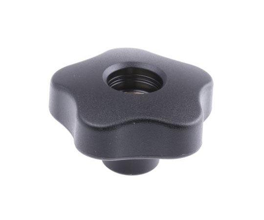 ノブ付ねじ マルチローブ M10 x 26 直径：63mm 黒 1袋（5個入）