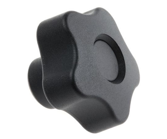 ノブ付ねじ マルチローブ M6 x 18 直径：40mm 黒 1袋（5個入）