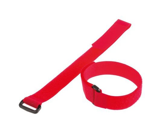 ベルクロ 結束バンド 19.05 mm x 304.8mm 赤 ナイロン 1袋（10個入）