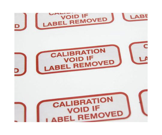 印刷済み赤ラベル　140枚入り　赤　銀　Calibration　Void　Removed