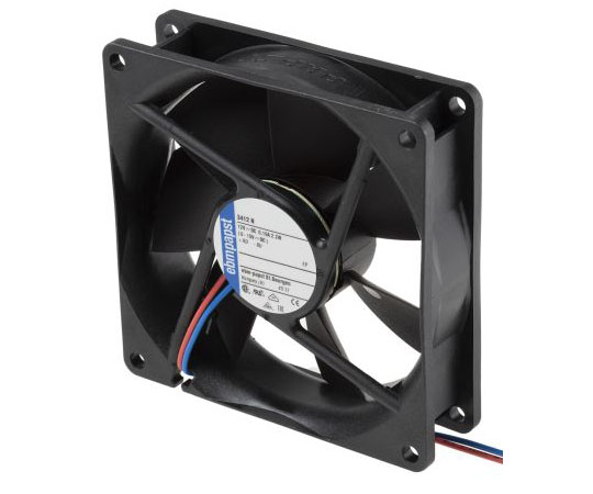 軸流ファン　電源電圧：12　V　dc　92　x　92　x　25.4mm　DC　（3400Nシリーズ）