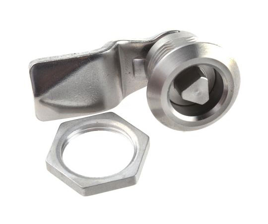 三角ロック　キャビネット　キーシリンダ　三角形