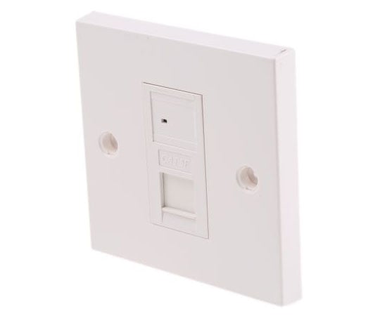 1xRJ45　Cat5e　UTP　socket　wallplate