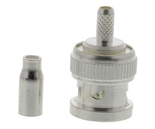 BNCコネクタ　プラグ　50Ω　ケーブルマウント　圧着タイプ