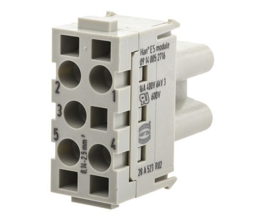 モジュール　メス　Han-Modularシリーズ,5極