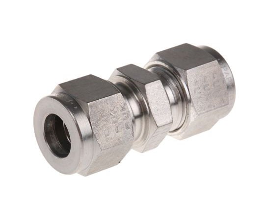 S/steel　tube　to　tube　union,10mm　OD