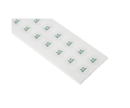 粘着剤付きラベル　200枚入り　緑　白　QA　Seal